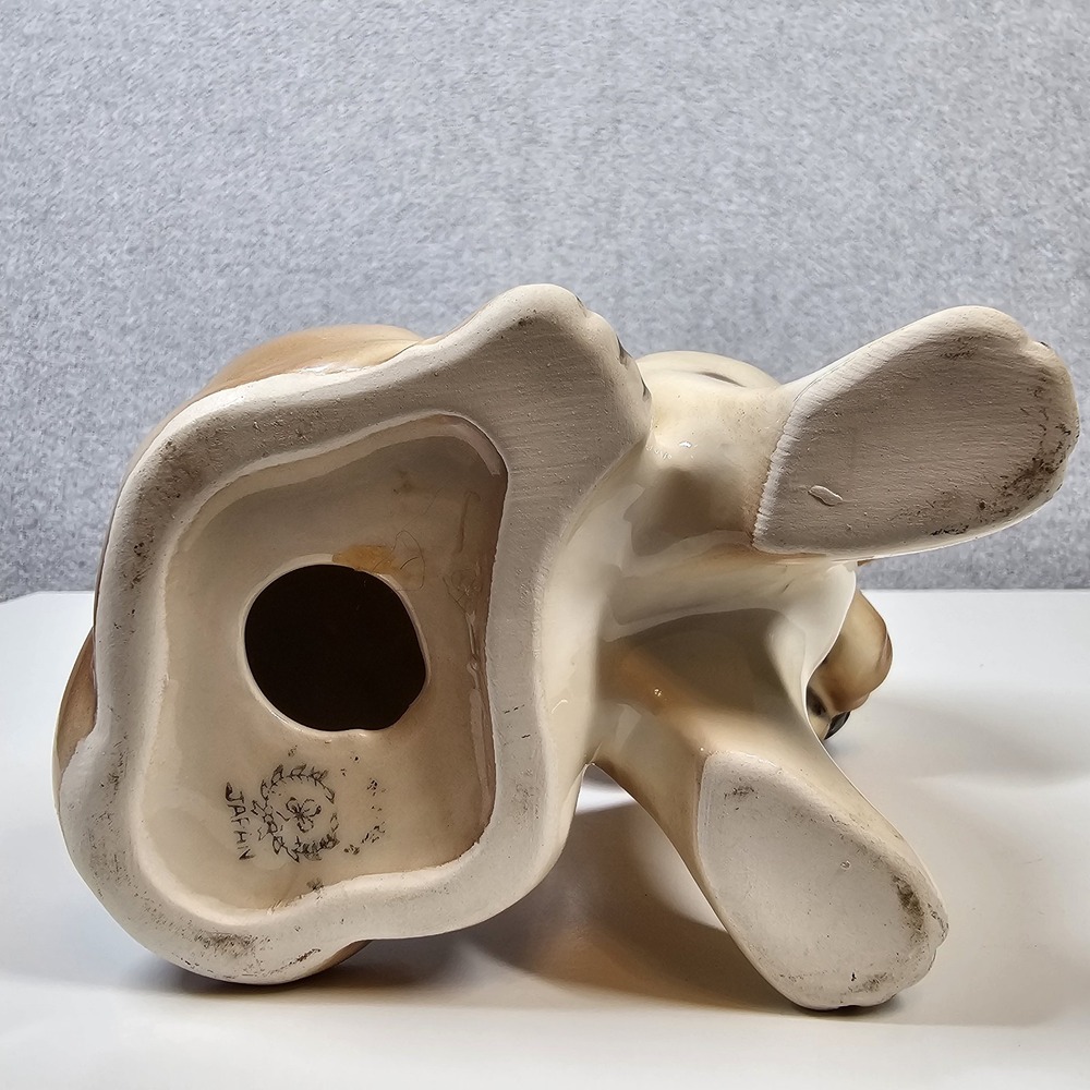 Basset Hound Dog VTG Sad Eyes Sitting Statue Figurine Japan Retro Adorable 5.5" - Picture 8 of 14